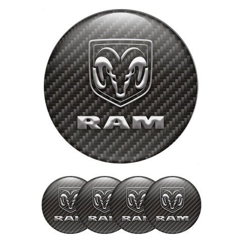 Dodge RAM Wheel Emblems for Center Caps Carbon Edition