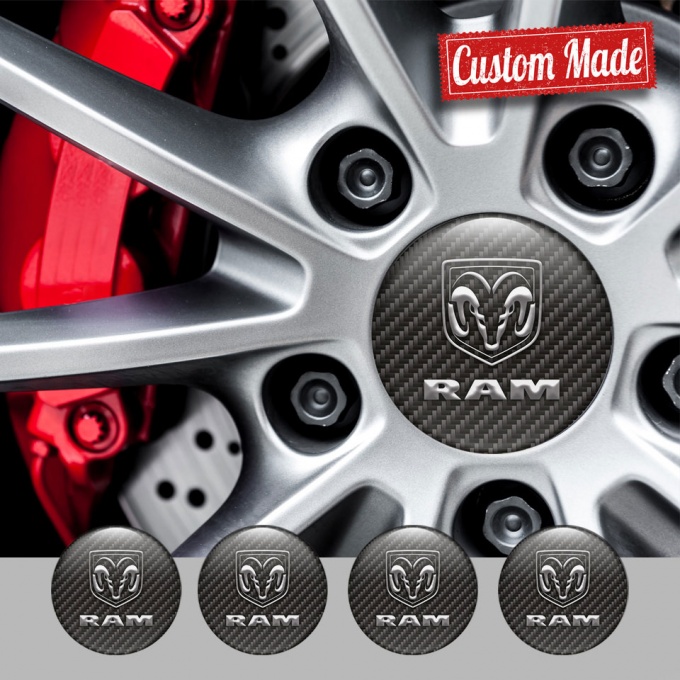 Dodge RAM Wheel Emblems for Center Caps Carbon Edition