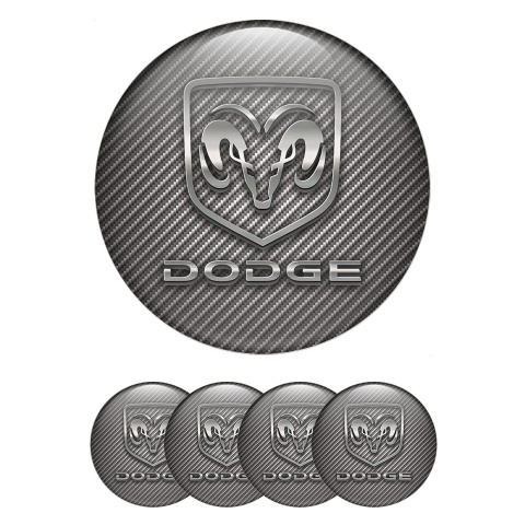 Dodge Emblems for Wheel Center Caps Carbon Logo Edition