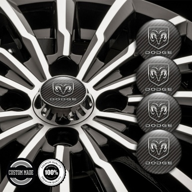 Dodge Emblem for Wheel Center Caps Carbon Logo Edition