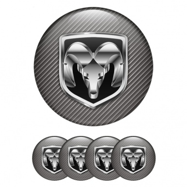 Dodge Wheel Emblems for Center Caps 3D Black Logo