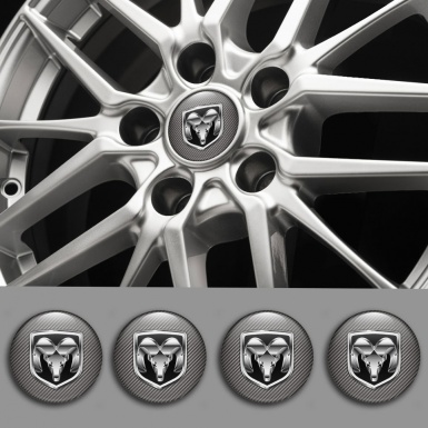 Dodge Wheel Emblems for Center Caps 3D Black Logo