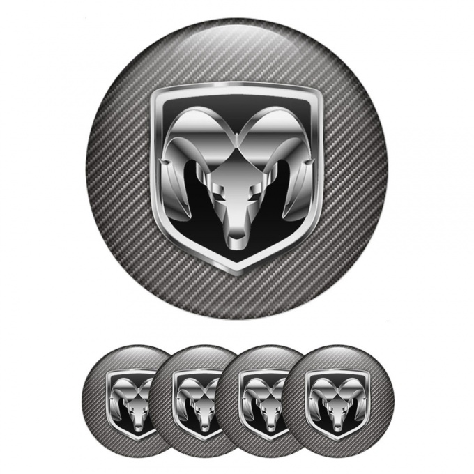 Dodge Wheel Emblems for Center Caps 3D Black Logo