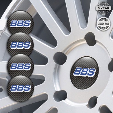 BBS Wheel Emblems for center Caps Blue Carbon Design