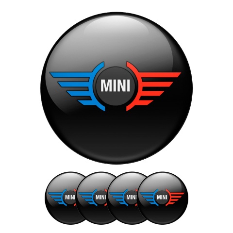 Mini Cooper Wheel Cap Silicone Stickers Black