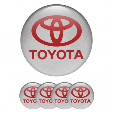 Toyota Wheel Emblems for Center Caps Grey Base Logo