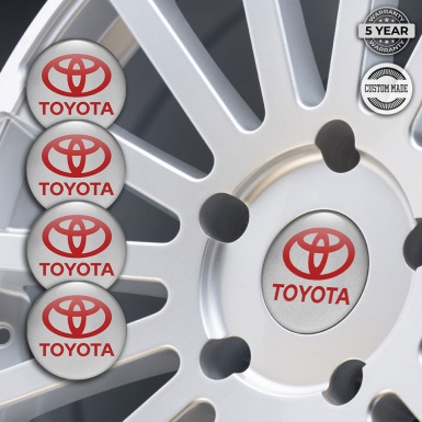 Toyota Wheel Emblems for Center Caps Grey Base Logo