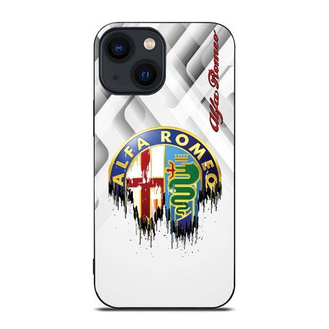 Alfa Romeo Case for Iphone with Melted Logo White Design