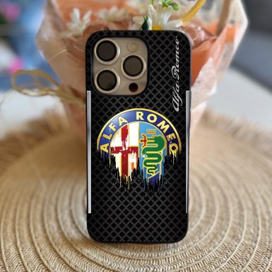 Alfa Romeo Protective Case for Iphone Logo Melted Design