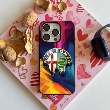 Alfa Romeo High-quality Multicolor iPhone Slim Case with Design Logo