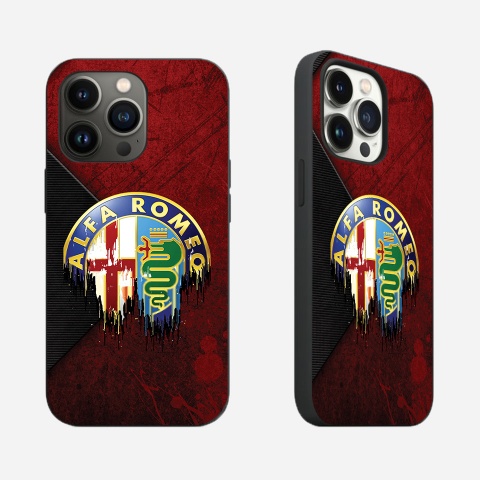 Alfa Romeo iPhone Protective Case with Design Melted  Logo