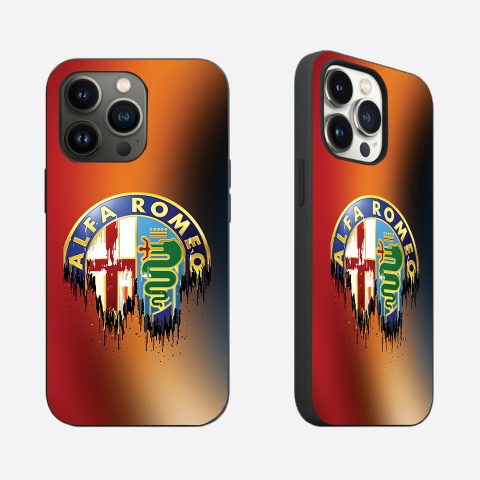 Alfa Romeo  iPhone Case with Multicolor Design Logo