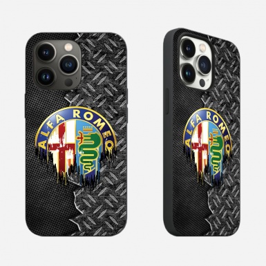 Alfa Romeo iPhone Case with Design Metal Logo 