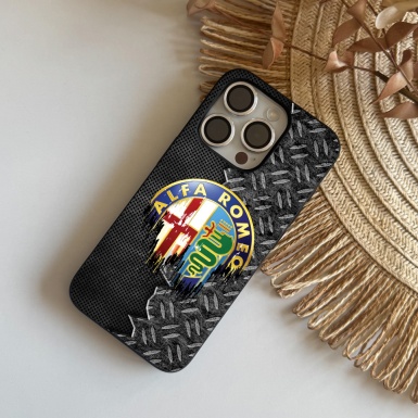 Alfa Romeo iPhone Case with Design Metal Logo 