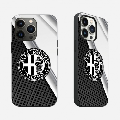 Alfa Romeo iPhone Case with Black & White Design Logo