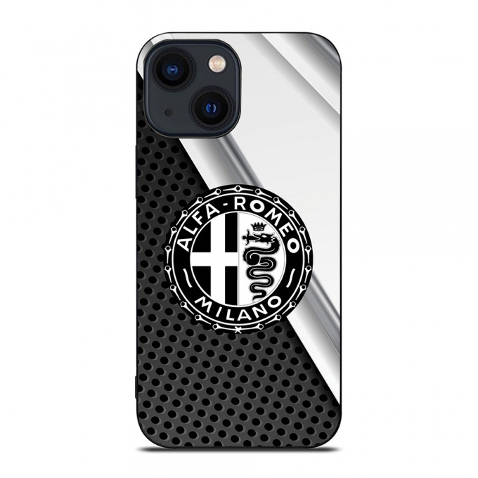 Alfa Romeo iPhone Case with Black & White Design Logo