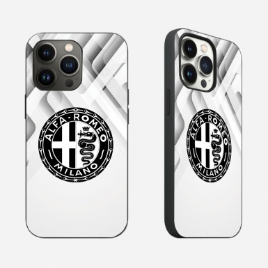 Alfa Romeo  iPhone Case with Black & White Design Case Logo