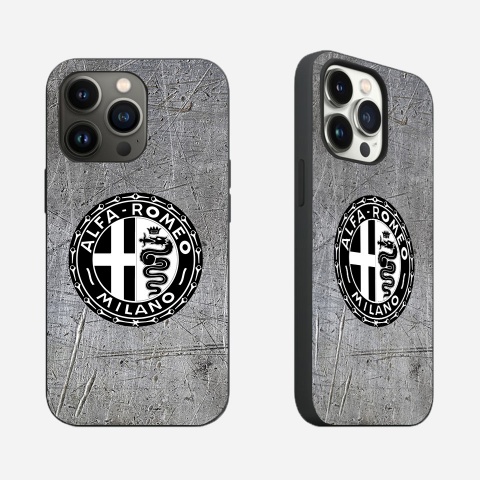 Alfa Romeo Case iPhone with Black & White Design Case Logo