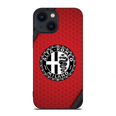 Alfa Romeo Red Case iPhone with Black & White Logo