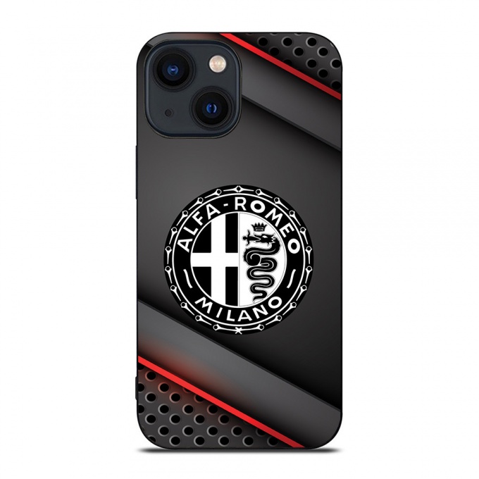 Alfa Romeo Case iPhone with Black & White Logo Gray Color