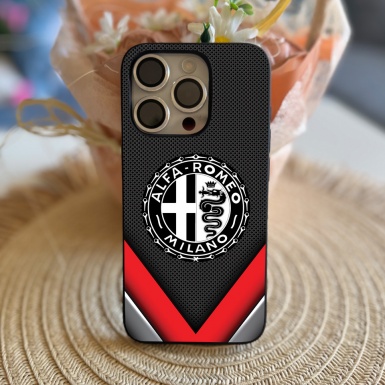 Alfa Romeo iPhone Case with Black&White Logo Color