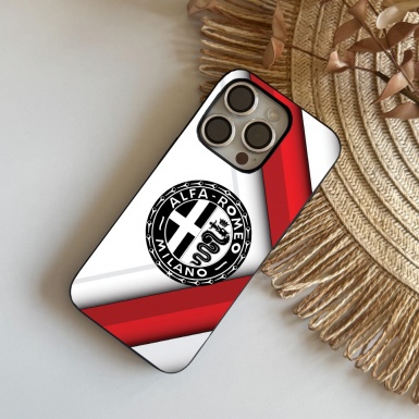 Alfa Romeo iPhone Case  with Black & White Unic Logo 