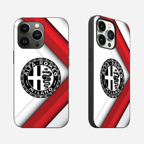 Alfa Romeo iPhone Case  with Black & White Unic Logo 