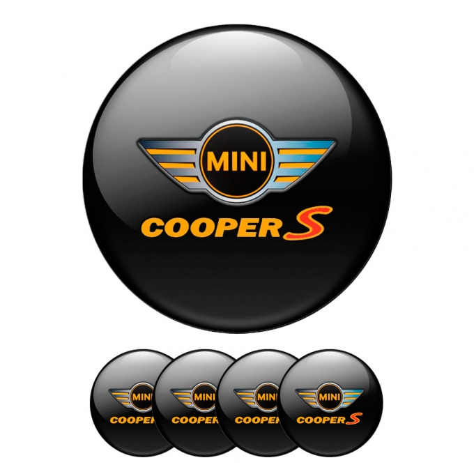 thumbnail image 2 of Set Of 4 MINI Cooper Center Wheel Cap Stickers – Glossy Self-Adhesive Emblem Decals For Rims 2 of 3