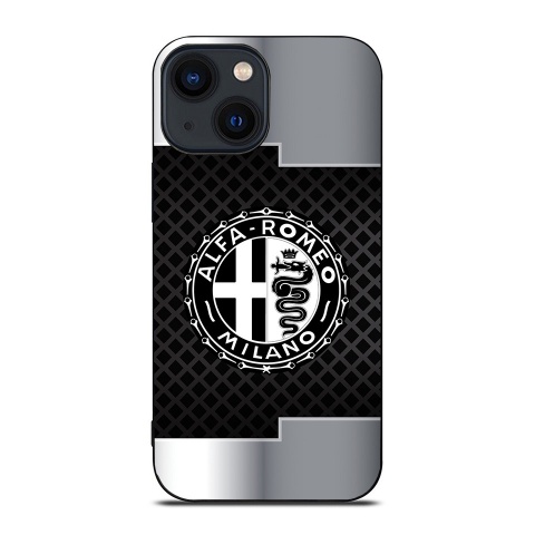 Alfa Romeo iPhone Case with Black & White Stilish Logo