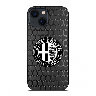 Alfa Romeo iPhone Case with Stilish Metal Gray Design