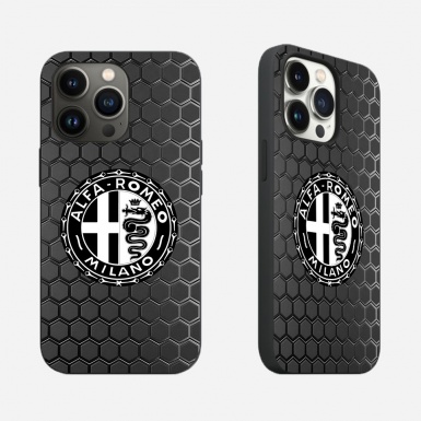 Alfa Romeo iPhone Case with Stilish Metal Gray Design