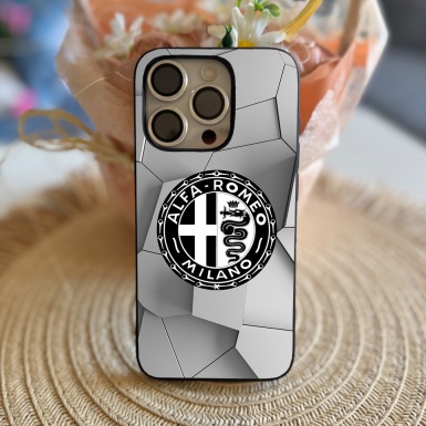 Alfa Romeo iPhone Case with Stilish Stone Design