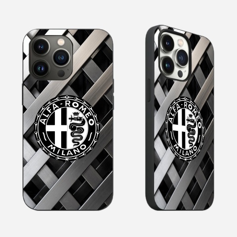 Alfa Romeo  iPhone Case with Design Logo and Stone Effect