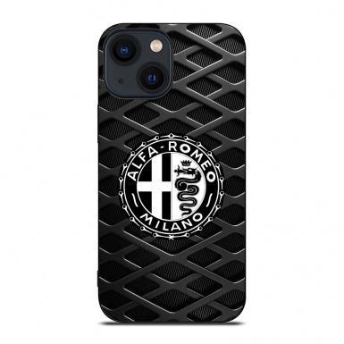 Alfa Romeo  iPhone Case with Design Logo and Grid Effect