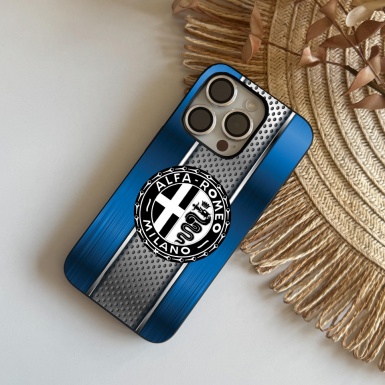 Alfa Romeo iPhone Case with Design Logo and Carbon Effect