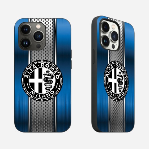 Alfa Romeo iPhone Case with Design Logo and Carbon Effect