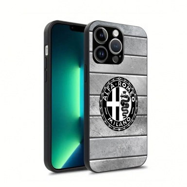 Alfa Romeo iPhone Case with Unic Logo and Stone Effect