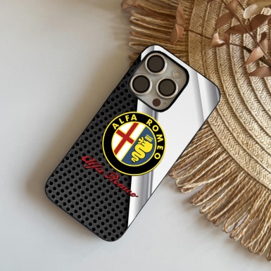 Alfa Romeo Soft Compatible with iPhone Case Black&White