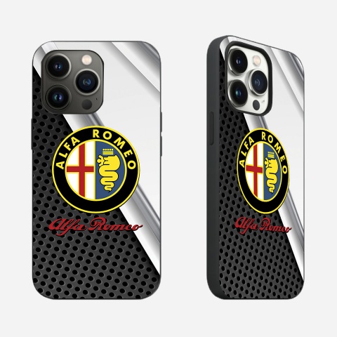 Alfa Romeo Soft Compatible with iPhone Case Black&White