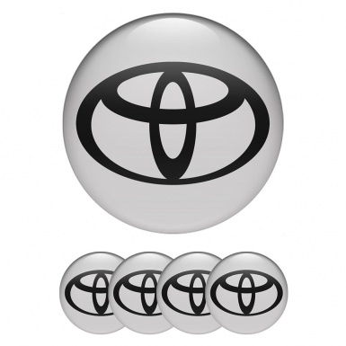 Toyota Emblems for Wheel Center Caps Grey Black Edition