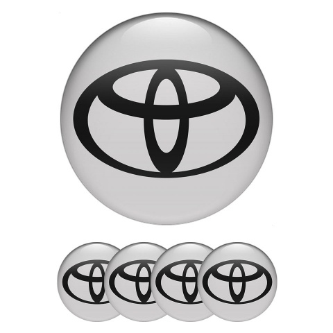 Toyota Emblems for Wheel Center Caps Grey Black Edition