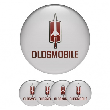 Oldsmobile Hup Cap Silicone Stickers Grey Logo Edition