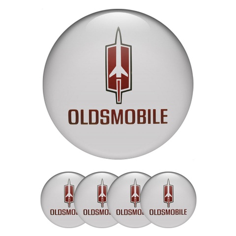 Oldsmobile Hup Cap Silicone Stickers Grey Logo Edition