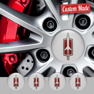 Oldsmobile Silicone Emblems for Wheel Center Caps Grey