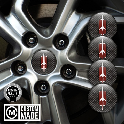 Oldsmobile Wheel Emblems for Center Caps Carbon Logo Edition