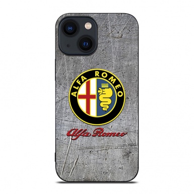 Alfa Romeo Style iPhone Case with Design Logo and Stone Effect