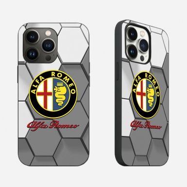 Alfa Romeo iPhone Case Phone Protector Case With Vision Design Gray & White