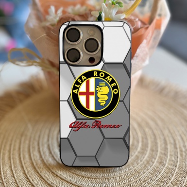 Alfa Romeo iPhone Case Phone Protector Case With Vision Design Gray & White