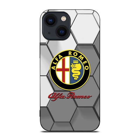 Alfa Romeo iPhone Case Phone Protector Case With Vision Design Gray & White