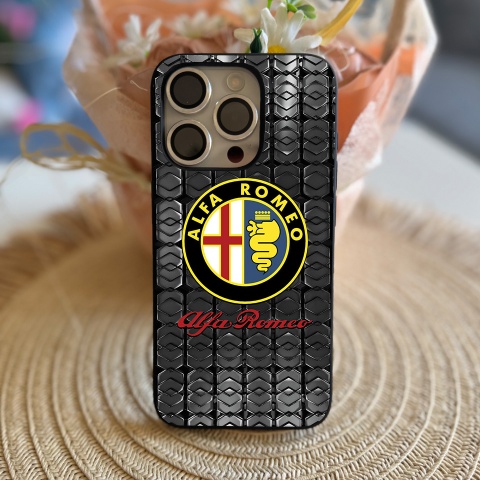 Alfa Romeo iPhone Protector Case with Metal Design